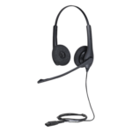 JABRA BIZ-1500-DUO-QD – Diadema Profesional / Cancelación de Ruido Avanzada / Brazo Articulado 270° / DSP Anti-Eco / PeakStop / Contact Center