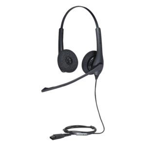 JABRA BIZ-1500-DUO-QD – Diadema Profesional / Cancelación de Ruido Avanzada / Brazo Articulado 270° / DSP Anti-Eco / PeakStop / Contact Center