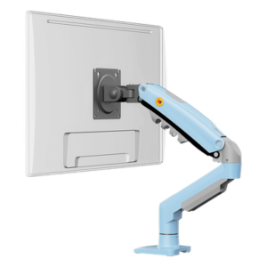 NB-EPCOM F80NBB – Brazo Ajustable para Monitor / 17" a 30" / Capacidad 9 kg / Rotación 360° / Inclinación +85° a -30° / Giro 180° / Resorte de Gas / Color Azul
