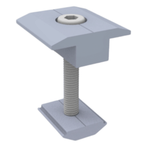 EPCOM POWERLINE EPLMCN235RL50 – Sujetador Intermedio para Panel Solar / Riel 5 y 8 / Aluminio Anodizado / 35 mm