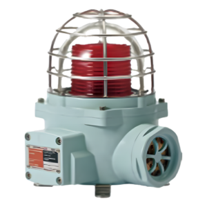 QLIGHT SNESL-24-R-ATEX – Luz LED de advertencia con buzzer / Zona peligrosa ATEX/IECEX / IP66 / 24 VCD / 105 dB / Rojo