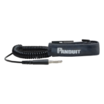 PANDUIT RGESDWS – Pulsera Anti ESD / Tela Ajustable / Cable Espiral 1.82 m (6 ft) / Resistencia 1 MΩ / Broche 4 mm
