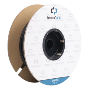 LINKEDPRO BY EPCOM EF-50-SC – Carrete de Fibra Óptica / Monomodo 9/125 / SC-SC Duplex / 50 m (164.04 ft) / Kevlar / Subterráneo