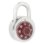 LOCK SYS-L26-S50-RJB – Candado de Combinación / Cuerpo 50 mm / Seguridad Nivel 3 / Gancho 7.5 mm / 3 Discos / Acero Cromado