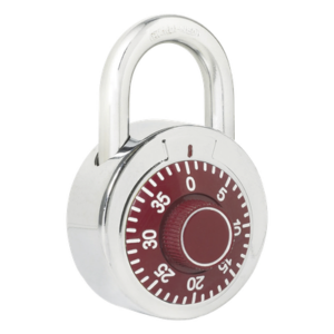 LOCK SYS-L26-S50-RJB – Candado de Combinación / Cuerpo 50 mm / Seguridad Nivel 3 / Gancho 7.5 mm / 3 Discos / Acero Cromado