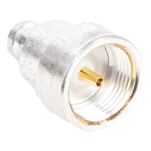 RF INDUSTRIES,LTD PT-4000-114 – Adaptador Coaxial / Conector SMB Plug (Pin Hembra) / Bronce Plateado / Contactos Bañados en Oro / Dieléctrico de Teflón / Diseño Modular
