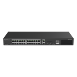 RUIJIE RG-ES228GS-P – Switch PoE+ Smart / 24 Puertos Gigabit / 370W / 2 SFP 1Gb / 56 Gbps / 41.66 Mpps
