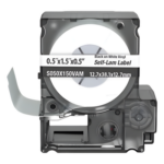 PANDUIT S050X150VAM – Casete de Etiquetas Autolaminadas / 175 Etiquetas / 12.7 x 38.1 mm (0.5 x 1.5 in) / Cables 4-8.1 mm (0.16-0.32 in) / Área Blanca