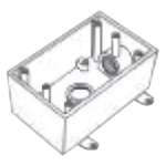 RAWELT RR-0508 – Caja Condulet / 3/4" (19.05 mm) / Dos Bocas / Aluminio Diecast / Intemperie / Volumen 303.4 cm³