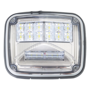 EPCOM INDUSTRIAL SIGNALING XLTE1755W – Luz de Advertencia LED / 6 LEDs Ultra Brillantes / 11 Patrones de Destello / IP67 / 12-30 VCC / 7.9" x 6.3" (20.1 x 16 cm) / Luz de Trabajo Blanca Integrada