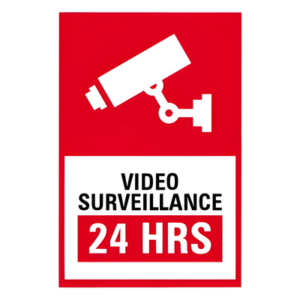 SYSCOM SYS-LETVIDI – Letrero de Videovigilancia / 19.8 x 30 cm / 7.8 x 11.8 in / Poliestireno / Inglés