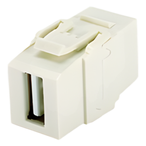 PANDUIT NKUSBAAIW – Módulo Acoplador USB 2.0 / Keystone / Hembra a Hembra / Blanco Mate / 1 Espacio Modular