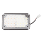EPCOM INDUSTRIAL SIGNALING XLTE595RW – Luz de Advertencia LED / 6x4 pulgadas / Bicolor Rojo/Claro / 66 LED / 12 VCC / 10 Modos de Destello / Montaje Permanente