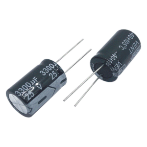 SYSCOM PARTS 3300MF25V – Capacitor Electrolítico Radial / 3300 µF / 25 Vcc / 105 °C / 18 x 25 mm