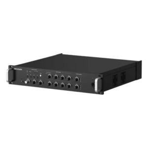 HIKVISION DS-QAZ1A500G1-VB2 – Amplificador de Red / 2 Zonas 250W / Salida 100V/70V / Bluetooth 5.0 / Entrada de Alarma / Control por Software