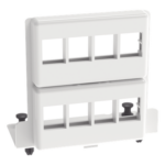PANDUIT NKMS8PPB – Gabinete Multipropósito de Pared / 8 Puertos Keystone / Acero Calibre 18 / Instalación Empuje/Tirar / Puerta con Cerradura / 3.8x1.99x3.44 pulgadas