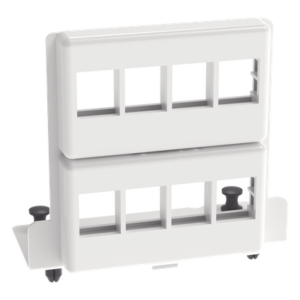 PANDUIT NKMS8PPB – Gabinete Multipropósito de Pared / 8 Puertos Keystone / Acero Calibre 18 / Instalación Empuje/Tirar / Puerta con Cerradura / 3.8x1.99x3.44 pulgadas