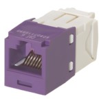 PANDUIT CJ688TGVL – Conector Jack RJ45 / Categoría 6 / 8P8C / Sin herramienta de impacto / Violeta / -10°C a 65°C