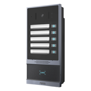 FANVIL I63 – Videoportero IP / 2 Megapixel / 5 Botones de Marcación Rápida / IP66 - IK07 / PoE / Control de Acceso RFID / Anti-Vandálico