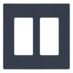 LUTRON ELECTRONICS SC2DE – Placa de Pared Screwless / 2 Espacios / Tipo Decorador / Acabado Satinado Deep Sea