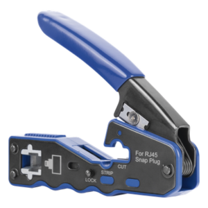 EPCOM POWERLINE EP670 – Pinza de Red / Corte y Terminado RJ45 Pass-Through / Cuchilla Intercambiable / Acero al Carbón / Mango Ergonómico ABS + TPR