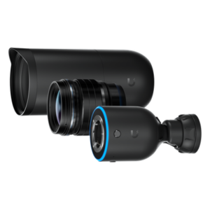 UBIQUITI UVC-AI-DSLR-LD – Cámara IP AI DSLR / 4K 8MP 30 fps / Sensor 4/3' 10MP / Lente 45 mm / Ángulo 21.6° / PoE+ 17.77 W / IPX5