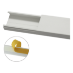 THORSMAN TMK-1735-SD-CC – Canaleta para Cableado / 35 x 17 mm / 6 pies (1.83 m) / Sin División / PVC Rígido / Adhesivo Integrado