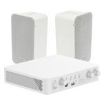 HIKVISION DS-QAE-KIT-0420G – Kit Amplificador 100V / 2 Canales 30W / Bluetooth / USB / RCA / 2 Altavoces Pared 20W / IP66