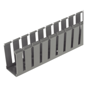 PANDUIT G2X2LG6 – Canaleta Ranurada de PVC / 2.25 in Ancho / 2.12 in Alto / 6 ft Largo / Tipo G / Sin Tapa / Gris