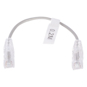 LINKEDPRO BY EPCOM LP-UT6-020-GY28 – Cable de Parcheo Slim UTP Cat6 / 20 cm (0.66 ft) / 28 AWG / Conectores RJ45 Chapados en Oro / Gris