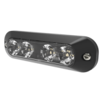 ECCO ED3704RC – Luz Auxiliar LED / 4 LEDs Bicolor Rojo/Claro / 22 Patrones de Destello / 12-24 VCC / Instalación Interior y Exterior / IP Resistente