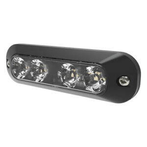 ECCO ED3704RC – Luz Auxiliar LED / 4 LEDs Bicolor Rojo/Claro / 22 Patrones de Destello / 12-24 VCC / Instalación Interior y Exterior / IP Resistente
