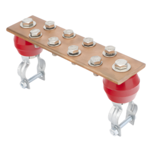 LINKEDPRO BY EPCOM LP-BU-TZ – Barra Unión Torre / 1000A / Cobre 100% / Aisladores Rojos / EIA-TIA-BICSI / TMGB-TGB / 3280 pies