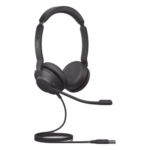 JABRA EVOLVE2-30SE-STEREO-MS-A – Auricular Profesional Stereo / Certificación Microsoft Teams / Aislamiento Acústico Viscoelástico / Busylight Integrado / Audio 20 Hz-20 kHz / 69 g
