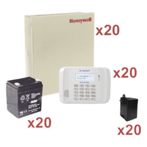 HONEYWELL HOME RESIDEO VISTA48-KIT20 – Kit de paneles de alarma / 20 unidades VISTA-48LA / Batería y transformador incluidos / Hasta 48 zonas / 3 particiones