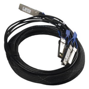 MIKROTIK XQ+BC0003-XS+ – Cable de conexión breakout / 100G QSFP28 a 4x25G SFP28 / 40G QSFP+ a 4x10G SFP+ / 3m (10 pies)