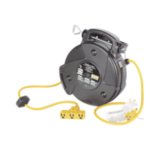 HUBBELL HUB-HBL-C40-123-TT – Carrete de Extensión / 12/3 SJTW / 125V CA / 40' (12.2 m) / Triple Salida 15A / UL