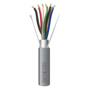 GENESIS 2206-5509 – Bobina de Cable / 6x22 AWG Blindado / 152 m (500 pies) / Riser / Gris / Audio, Seguridad y Control