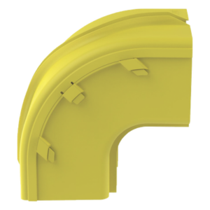 PANDUIT FROVRA6X4LYL – Bajada Vertical Exterior 90° / Canaleta 6x4 FiberRunner / Radio 2" (50.8 mm) / PC/ABS / Amarillo