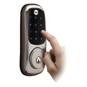 YALE-ASSA ABLOY 89537 – Cerradura electrónica / Teclado táctil y llave mecánica / 250 usuarios Z-Wave / 4 baterías AA / 1 año autonomía / 3 idiomas por voz