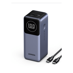 UGREEN 35526B – Power Bank / 12000 mAh / 100 W Max / 2 Salidas / USB-C PD 3.0 / USB-A QC 3.0 / Pantalla Inteligente