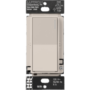 LUTRON RADIORA 3 RRST8ANSTP – Interruptor Inteligente On/Off / 8 A Iluminación / 5.8 A Motor / Multiubicación 5 Puntos / LED Ajustable / Acabado Taupe