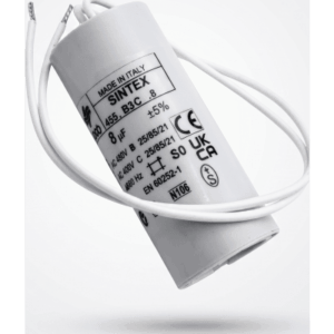 FAAC 7601351 – Capacitor de Arranque / 8 µF / 400 V / Con Cables / Para Barrera Serie 615