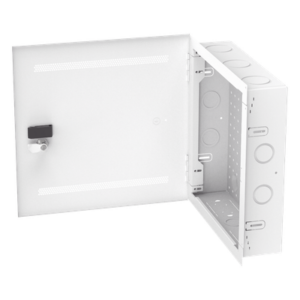 PANDUIT MS14EHDS – Gabinete de Montaje en Pared / 14 in de Altura / Acero Calibre 18 / Carga 16 kg (35 lb) / Puerta Reversible con Cerradura / Ventilación Integrada