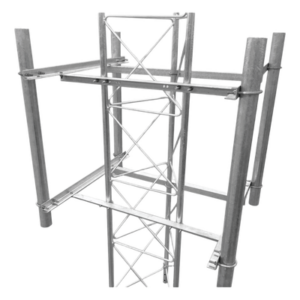 SYSCOM TOWERS S-BLU-4SECG – Brazo Lateral para Antenas Sectoriales / 4 Sectores / Tubo Ø 2' / Altura 1 m (3.3 ft) / Galvanizado en Caliente / Compatible STZ30G/35G/45G