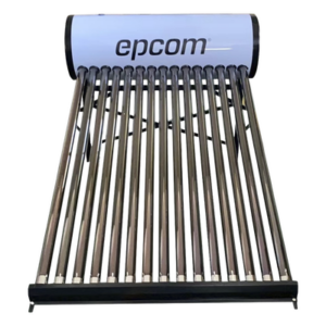 EPCOM STELPWH150 – Calentador Solar de Agua / Baja Presión / 150 L / 15 Tubos de Vacío / Tanque Inoxidable Grado Alimenticio / Resistencia a Granizo 25 mm / Ánodo de Magnesio