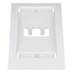 PANDUIT CFPE2WHY – Placa de Pared Vertical / 2 Puertos Mini-Com / Etiqueta y Cubierta Integradas / 2.75 x 4.5 in / ABS / Blanco