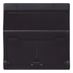 SIMON SM-2-KEYA-G – Placa Inclinada Voz y Datos / 2 Puertos Keystone RJ45 / Guardapolvos Integrados / IP20 / 108×52 mm / 4.25×2.05 in
