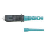 PANDUIT FSC2MCXAQ – Conector de Fibra Óptica SC Simplex / Prepulido / Multimodo 50/125 OM3/OM4 / Pérdida 0.3 dB / Cerámica Zirconio / Aqua