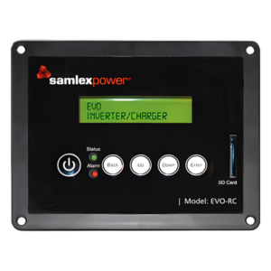 SAMLEX EVO-RC – Control Remoto / Inversor-Cargador / Slot SD 16 GB / Cable 10 m (33 ft) / Monitoreo de Datos